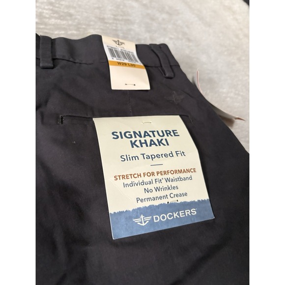 New Dockers Signature Khaki‎ Slim Tapered Fit Pants Size 29x30 NWT - Picture 4 of 9
